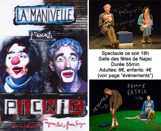 Spectacle ce soir à la salle des fêtes de Najac